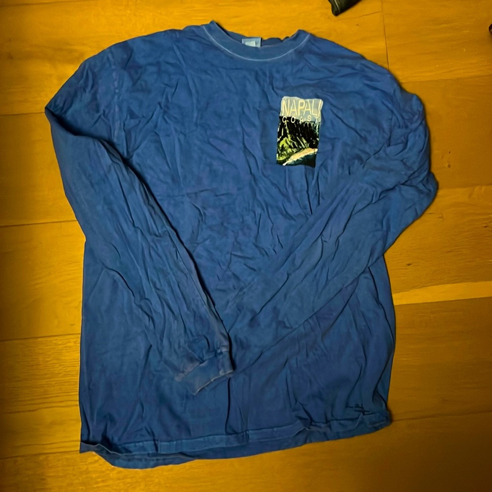 Men’s Crazyshirts Nepali coast blue long sleeve shirt size M